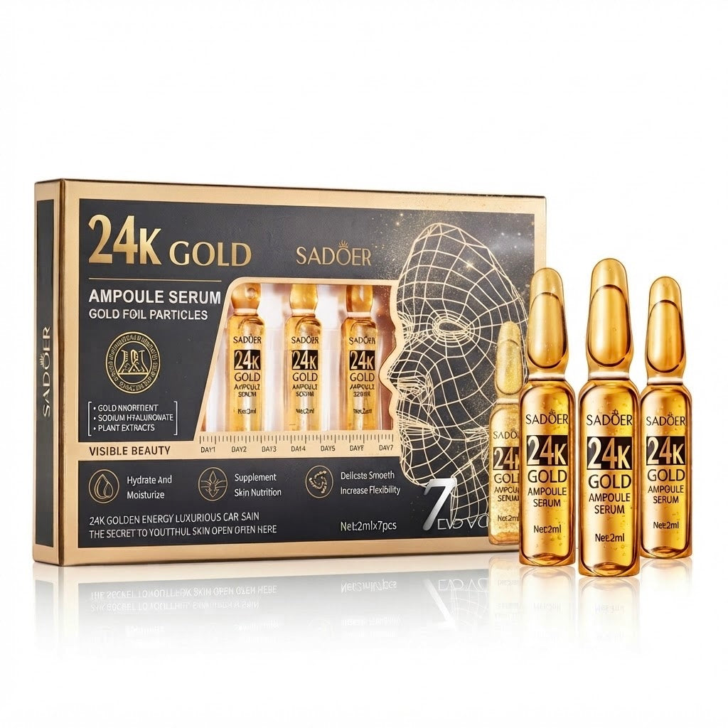 24K Zlatne Ampule - Zatezanje i Podmlađivanje Lica